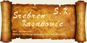 Srebren Kasapović vizit kartica